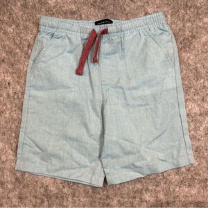 Andy & Evan Boys NWOT Light Blue Shorts with Red Drawstring Lightweight Summer